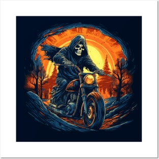 Epic Grim Reaper Motorcycle Posters and Art